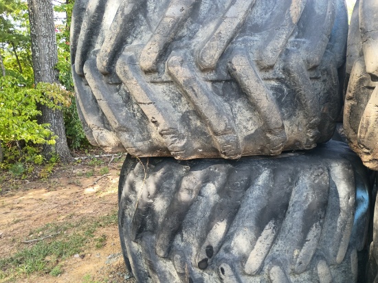 Lot of 2 Skidder Tires With Rim