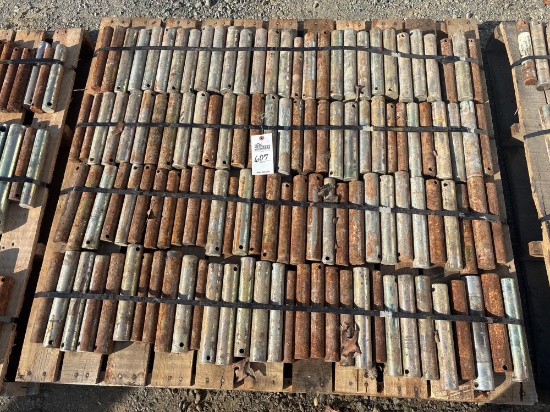 Pallet lot of various sized metal pins