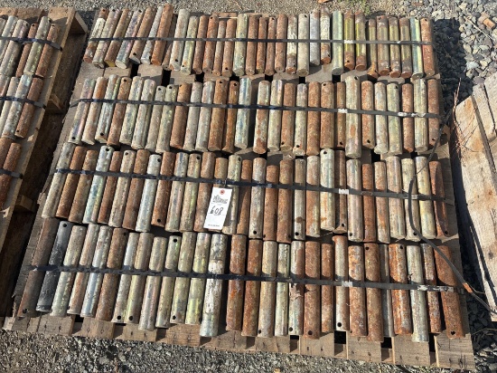 Pallet lot of various sized metal pins