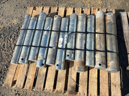 Pallet lot of large metal pins