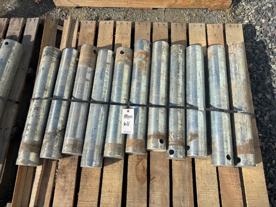 Pallet lot of large metal pins