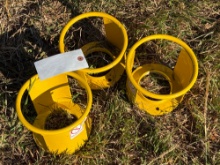 Lot of three acetylene cylinder regulator protector safety caps