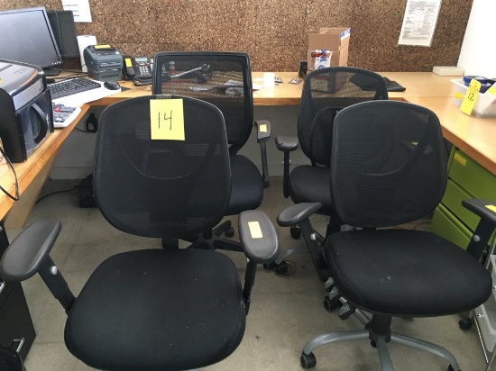 ASSORTED BLACK ROLLING OFFICE CHAIRS