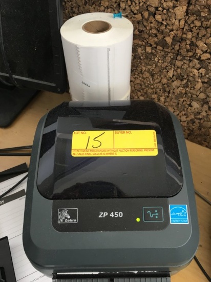 ZEBRA 450 PRINTER WITH LABELS