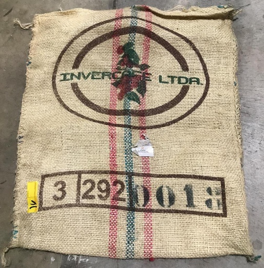 BURLAP COFFEE SACKS, APPROXIMATELY 24" X 38", VARIOUS BRANDS