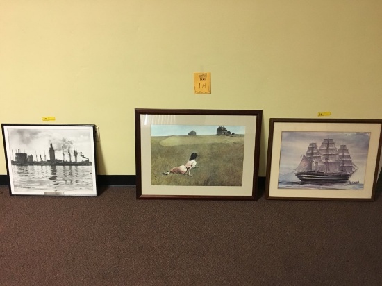 LOT CONSISTING OF (2) ASSORTED FRAMED ART AND
