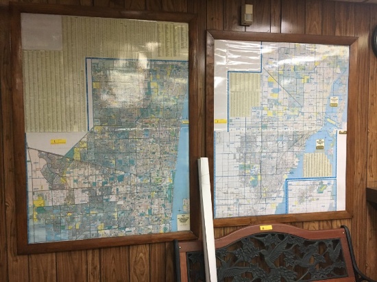 LOT CONSISTING OF: (3) MAPS AND (5) CORK BOARDS