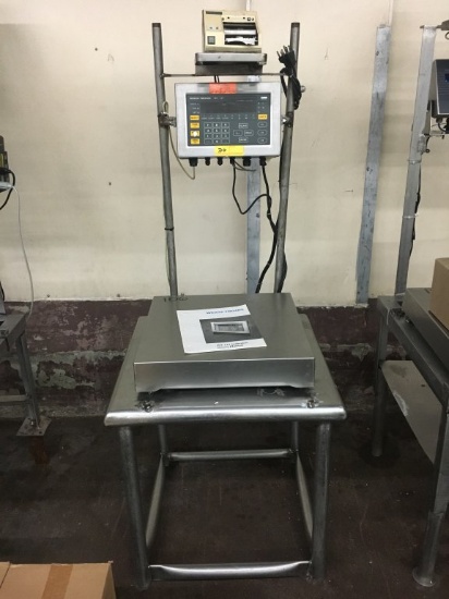 WEIGH TRONIX, MODEL.WI 127 SCALE, 18" X 18" SCALE, (PRINTER NEEDS REPAIR)