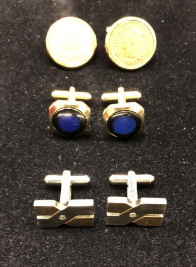 PAIRS OF VARIOUS ASSORTED STYLES/COLORS CUFFLINKS