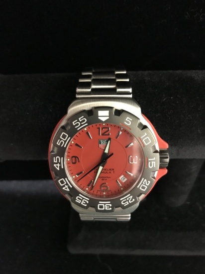 TAG HEUER WAC 1113 DN1850 FORMULA 1 RED STAINLESS STEEL MEN'S WATCH