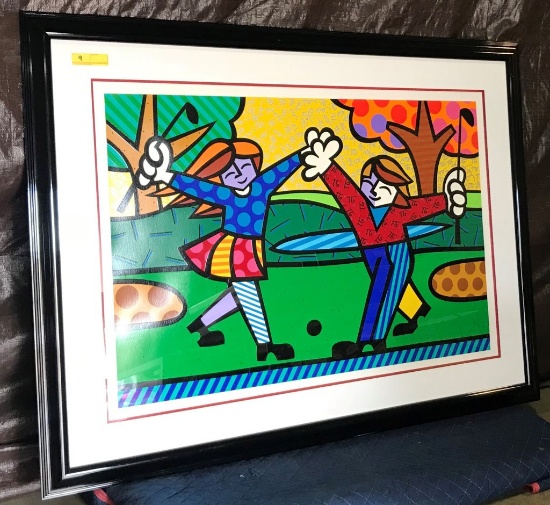 FRAMED SERIGRAPH BY ROMERO BRITTO #117 OF 300