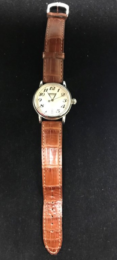 MONTBLANC MEISTERSTRUCK BG061086 7042 W/LEATHER STRAP MEN'S WATCH (REPLICA)