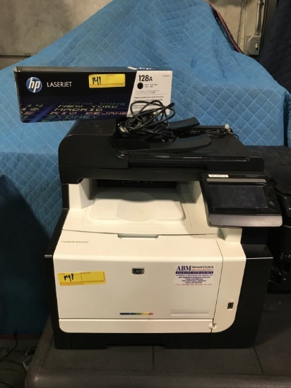 HP LASER JET PRO CM1415FNW COLOR MFP W/NEW INK CARTRIDGE AND POWER CORD