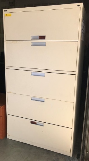 LATERAL FILE CABINETS: (1) 5 DRAWER AND (1) 4 DRAWER