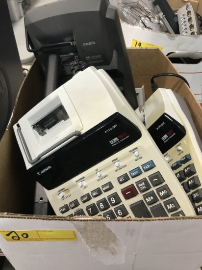 LOT CONSISTING OF: (5) CALCULATORS, STAPLERS, HOLE PUNCH, OFFICE ITEMS