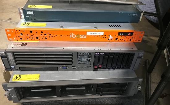 LOT CONSISTING OF: (1) CISCO SYSTEM 2600, (1) IBOSS WEB FILTER PT202141, (1) HP PROLIANT DL380GS