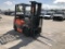 TOYOTA FORK LIFT, LPG, 3 STAGE WITH SIDE SHIFT, 2,350 LB. LIFT CAPACITY, MODEL #42-6FGCU25,