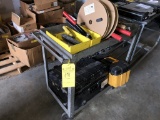 LOT CONSISTING OF: ROLLING CART INCLUDING TOOLS, CRIMPERS, CASE, TOOL BOX,  SHRINK TUBE (WITH CART)