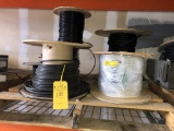 PALLET CONSISTING OF: CABLING (1) HALF SPOOL OPTICAL CABLE, (1) FULL SPOOL OF CAT6 TWISTED  PAIR