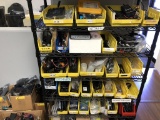 LOT CONSISTING OF: RADIO PARTS AND COMPONENTS (INCLUDING SHELVING UNIT)