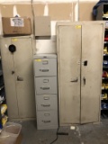 LOT CONSISTING OF: (2) METAL STORAGE CABINETS, FILE CABINET AND CONTENTS OF TECHNICAL  MANUALS, SERV