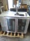 TRUE DOUBLE GLASS DOOR COOLER MODEL TBB-24GAL-48G-S INCLUDES NITROGEN TANK, 6 CANISTERS &