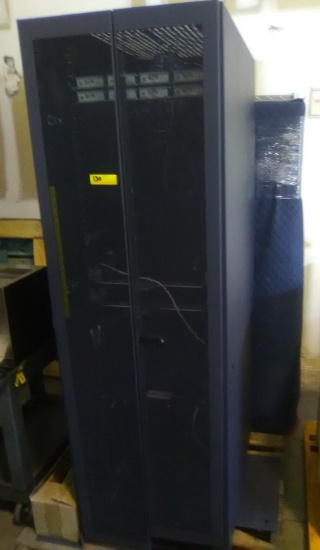 SERVER CABINET WITH CONTENTS INCLUDES (2) DELL IT890 POWER STRIPS