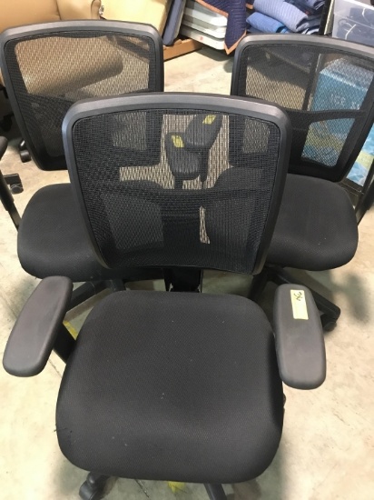 ASSORTED SECRETARIAL ROLLING ARM CHAIRS