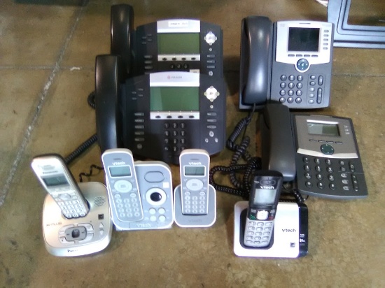 CISCO VOIP PHONES PLUS (2) CORDLESS PHONES