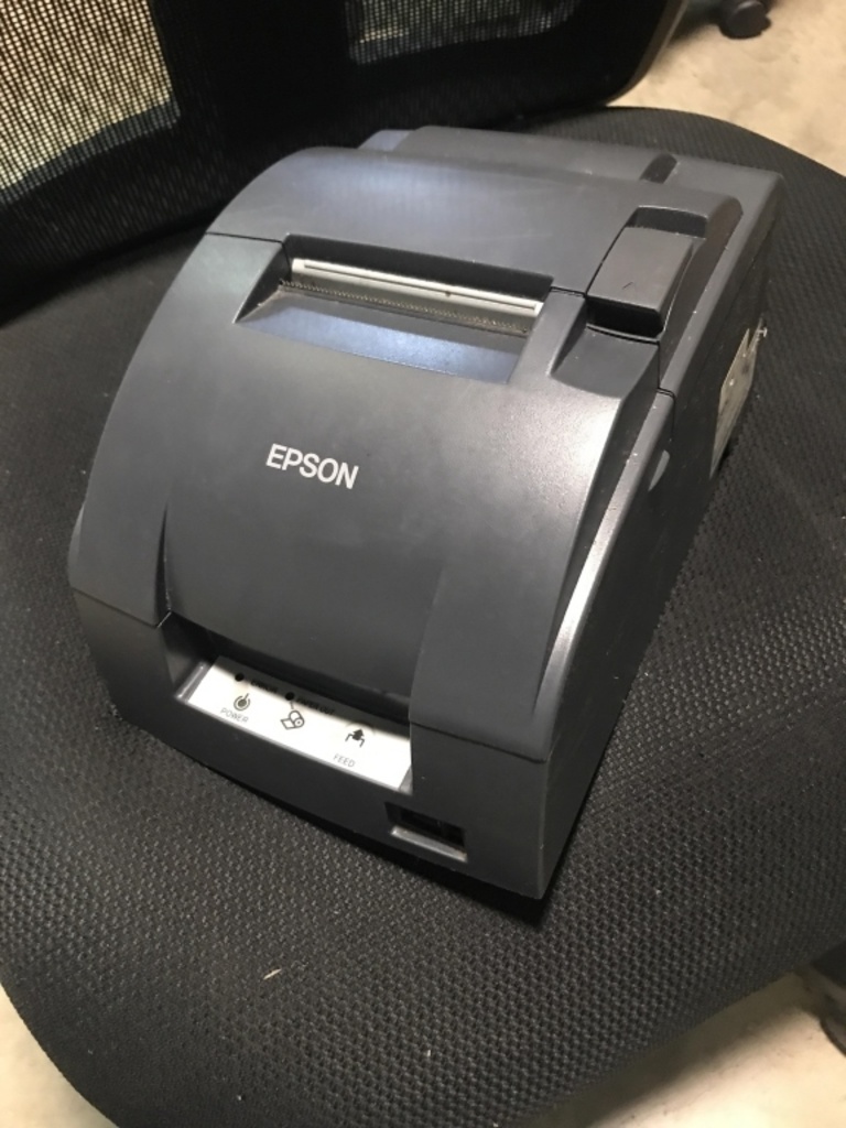 EPSON RECEIPT PRINTER MODEL M188B (TM-U220B) INCLUDES POWER CORDS & 1 EPSON  ERC-38 B/R INK RIBBON | Computers & Electronics Computers Printers &  Scanners | Online Auctions | Proxibid