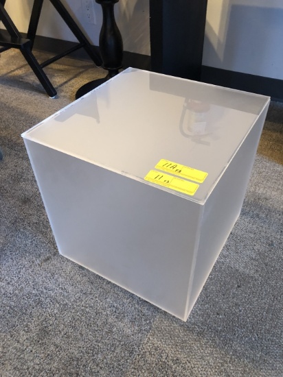 ACRYLIC CUBE BASE 15"L X 15"W X 15"H