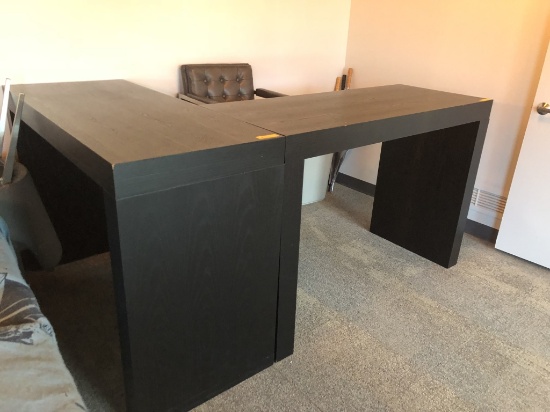 WOOD TABLE/DESK 57"L X 24"D X 40"H