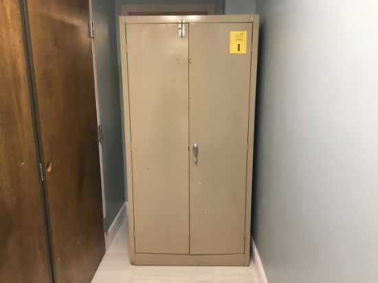 TWO DOOR METAL STORAGE CABINET