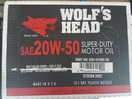 Cases Wolf's Head Super Duty Motor Oil 20w-50
