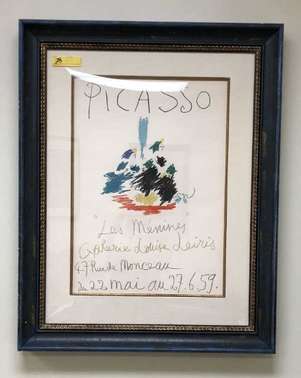 FRAMED PICASSO COLOR LITHOGRAPH, 1959, CZW.141, 15 (26" X 18"),