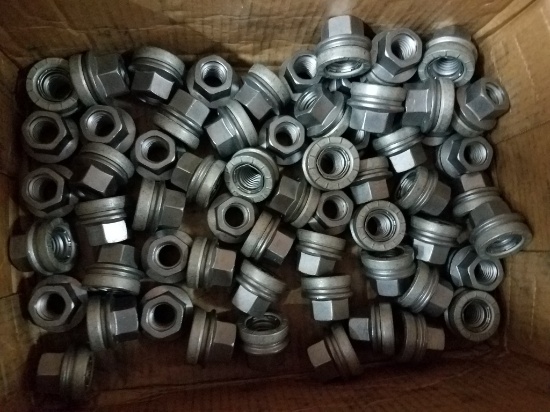 LOT CONSISTING OF: APPROX. (200) GM/CORVETTE OEM LUG NUTS & APPROX. 40 FORD NUT HEX 21 WITH  WASHER