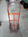 METAL HAND TRUCK WITH REPOSITIONABLE WHEELS