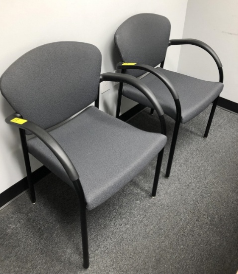 GRAY FABRIC CLIENT CHAIRS