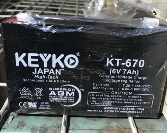 LOT CONSISTING OF 600 KEYKO BATTERIES
