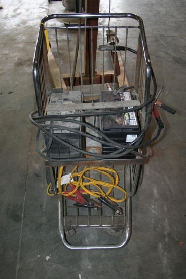 BATTERY JUMP CART WITH JUMPER CABLES