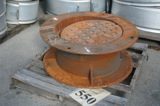 LARGE MANHOLE FLANGE AND COVER