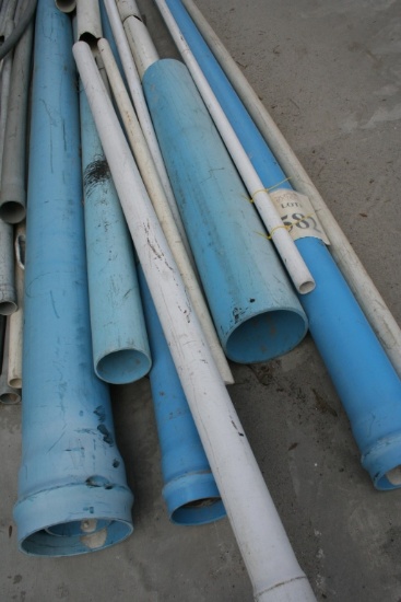 LOT CONSISTING OF BLUE PLASTIC AND WHITE PVC WATER