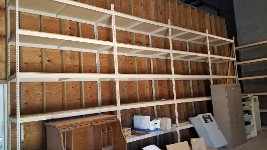 SECTIONS OF METAL SHELVING 6'W X 2'D X 14'H