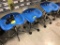 TATTOO STOOLS WITH WHEELS (BLUE SEAT)