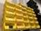 MEDIUM YELLOW PLASTIC STACKING STORAGE BINS