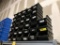 BLACK PLASTIC STACKING STORAGE BINS