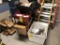 ROLLING CART WITH CONTENTS AND LAUNDRY SINK