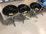 TATTOO STOOLS WITH WHEELS (BLACK SEAT)