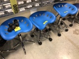 TATTOO STOOLS WITH WHEELS (BLUE SEAT)