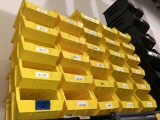 MEDIUM YELLOW PLASTIC STACKING STORAGE BINS